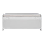 Blanc / Gris lavé / Bleu marine antique / Expresso – Banc à chaussures de style campagnard à 3 portes, 2 places