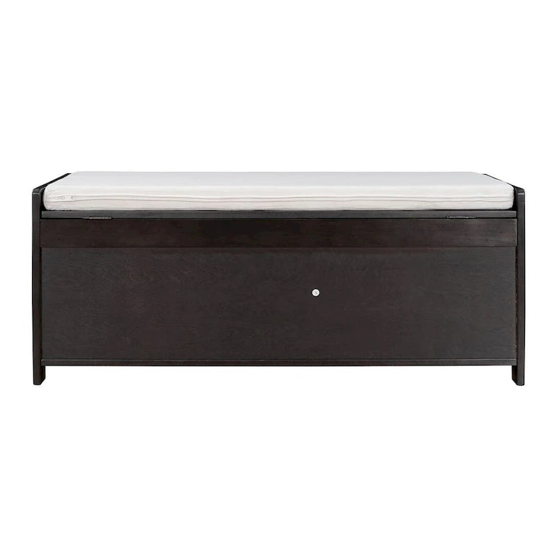 Blanc / Gris lavé / Bleu marine antique / Expresso – Banc à chaussures de style campagnard à 3 portes, 2 places