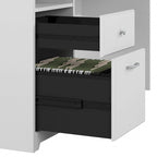 Bureau informatique de 60 po avec huche – Couleurs variées | Simple | Style traditionnel