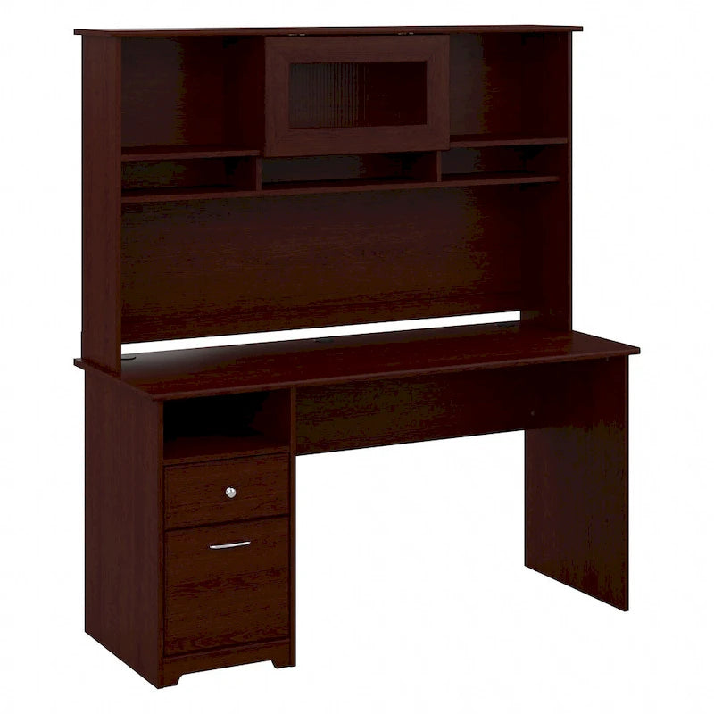 Bureau informatique de 60 po avec huche – Couleurs variées | Simple | Style traditionnel