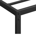 Cadre de lit plateforme en métal noir, aucun sommier tapissier requis – Simple/Double/Queen/King, 1-2 personnes