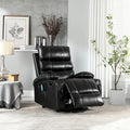 Fauteuil releveur inclinable électrique noir avec massage et chauffage, une place