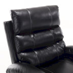 Fauteuil releveur inclinable électrique noir avec massage et chauffage, une place