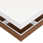 Table basse carrée rotative à 360° en Noyer Blanc et Noyer Noir / Noyer Foncé avec 3 Plateaux Amovibles, 2 Niveaux