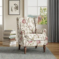Fauteuil d'appoint à oreilles avec clous décoratifs – Tissu et similicuir, Siège simple, Plusieurs coloris