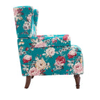 Fauteuil d'appoint à oreilles avec clous décoratifs – Tissu et similicuir, Siège simple, Plusieurs coloris