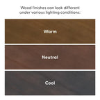 Cadre de lit simple en bois massif (Pecan/Noyer/Driftwood) pour 1 personne