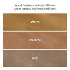 Cadre de lit simple en bois massif (Pecan/Noyer/Driftwood) pour 1 personne