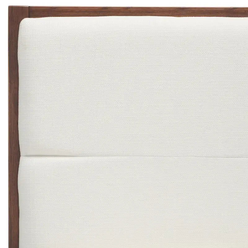 Tabouret de bar en lin blanc, capitonné, lot de 2