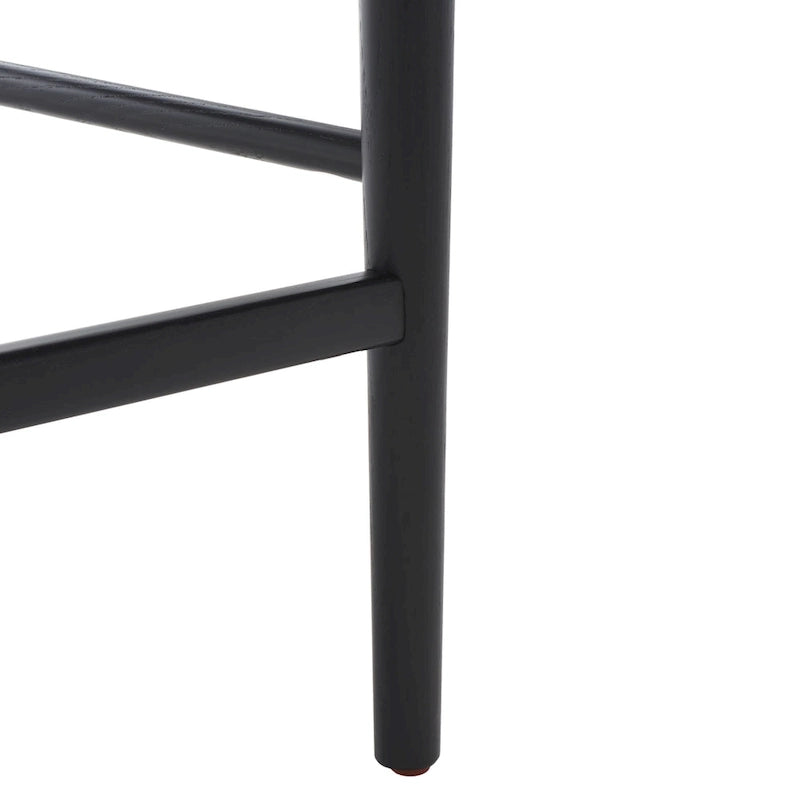 Tabouret de bar en lin blanc, capitonné, lot de 2