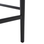 Tabouret de bar en lin blanc, capitonné, lot de 2