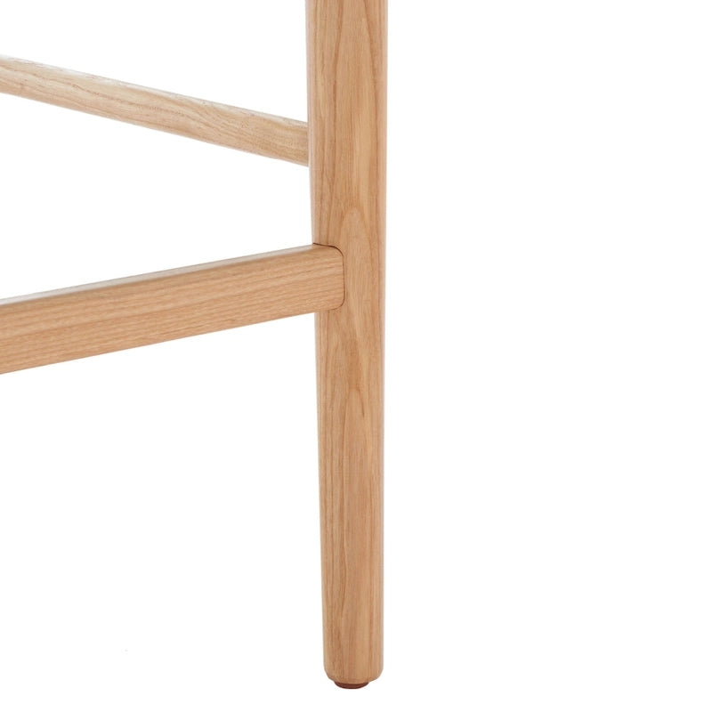 Tabouret de bar en lin blanc, capitonné, lot de 2