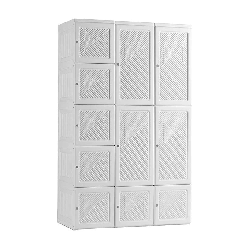 Penderie armoire pliable portable blanche pour 1 personne