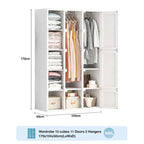 Penderie armoire pliable portable blanche pour 1 personne