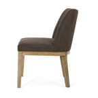 Chaises de salle à manger tapissées (lot de 2) – Gris clair / Marron / Beige / Anthracite