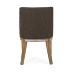 Chaises de salle à manger tapissées (lot de 2) – Gris clair / Marron / Beige / Anthracite