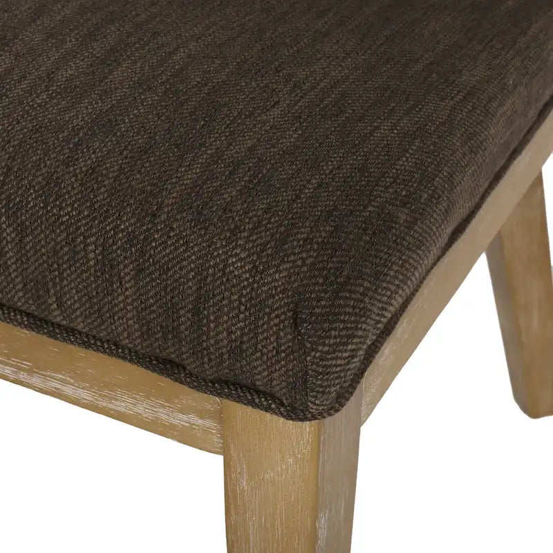 Chaises de salle à manger tapissées (lot de 2) – Gris clair / Marron / Beige / Anthracite