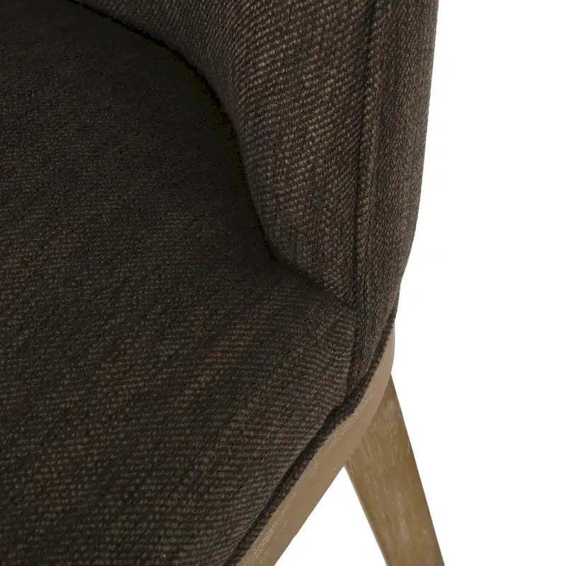 Chaises de salle à manger tapissées (lot de 2) – Gris clair / Marron / Beige / Anthracite