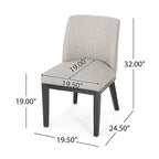 Chaises de salle à manger tapissées (lot de 2) – Gris clair / Marron / Beige / Anthracite