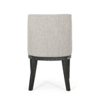 Chaises de salle à manger tapissées (lot de 2) – Gris clair / Marron / Beige / Anthracite