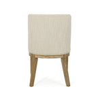 Chaises de salle à manger tapissées (lot de 2) – Gris clair / Marron / Beige / Anthracite