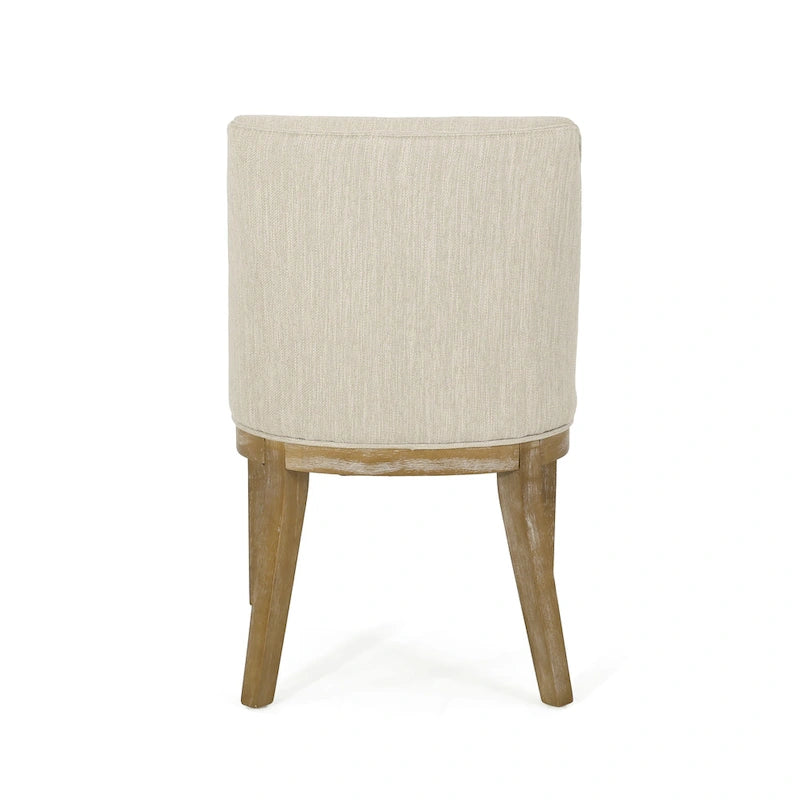 Chaises de salle à manger tapissées (lot de 2) – Gris clair / Marron / Beige / Anthracite