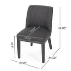 Chaises de salle à manger tapissées (lot de 2) – Gris clair / Marron / Beige / Anthracite