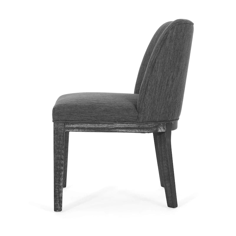 Chaises de salle à manger tapissées (lot de 2) – Gris clair / Marron / Beige / Anthracite