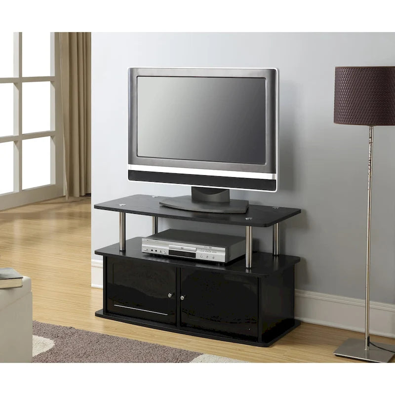 Meuble TV avec 2 placards et étagère ouverte, pour téléviseurs jusqu'à 40"