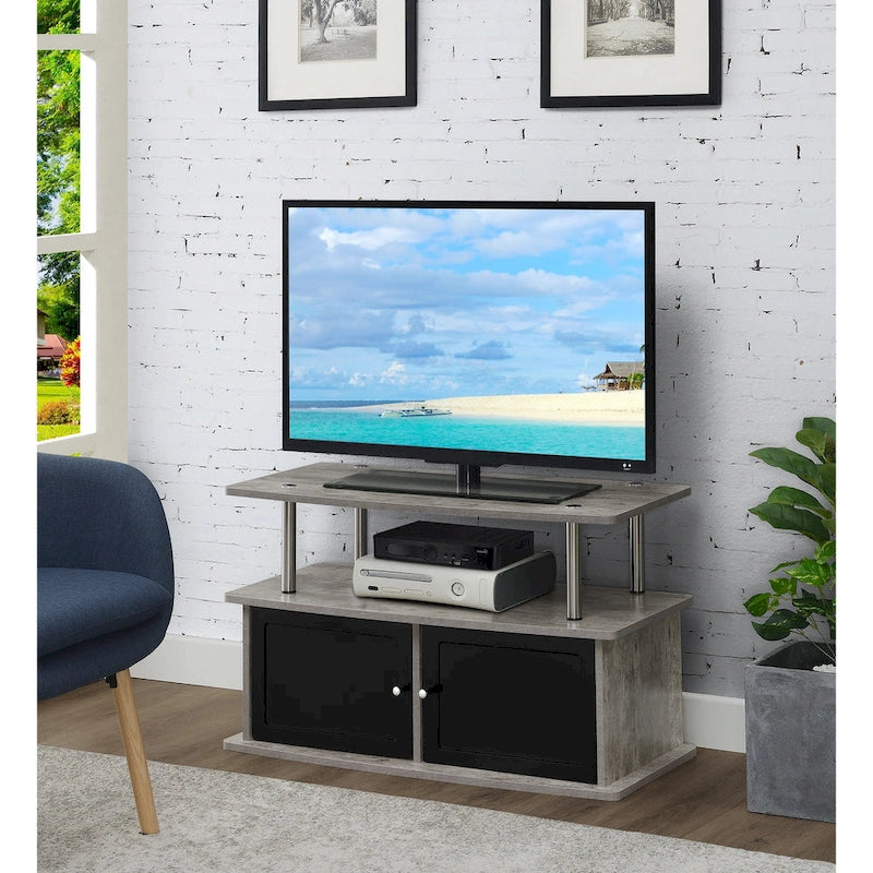 Meuble TV avec 2 placards et étagère ouverte, pour téléviseurs jusqu'à 40"