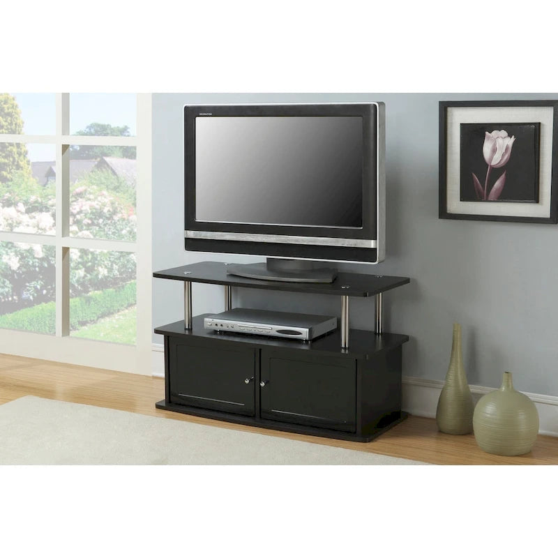 Meuble TV avec 2 placards et étagère ouverte, pour téléviseurs jusqu'à 40"