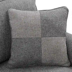 Canapé d'angle en L gris foncé / gris clair, 5 places