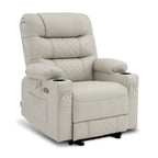 Fauteuil inclinable électrique avec fonctions chauffage et massage, en similicuir, 1 place