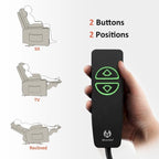 Fauteuil inclinable électrique avec fonctions chauffage et massage, en similicuir, 1 place