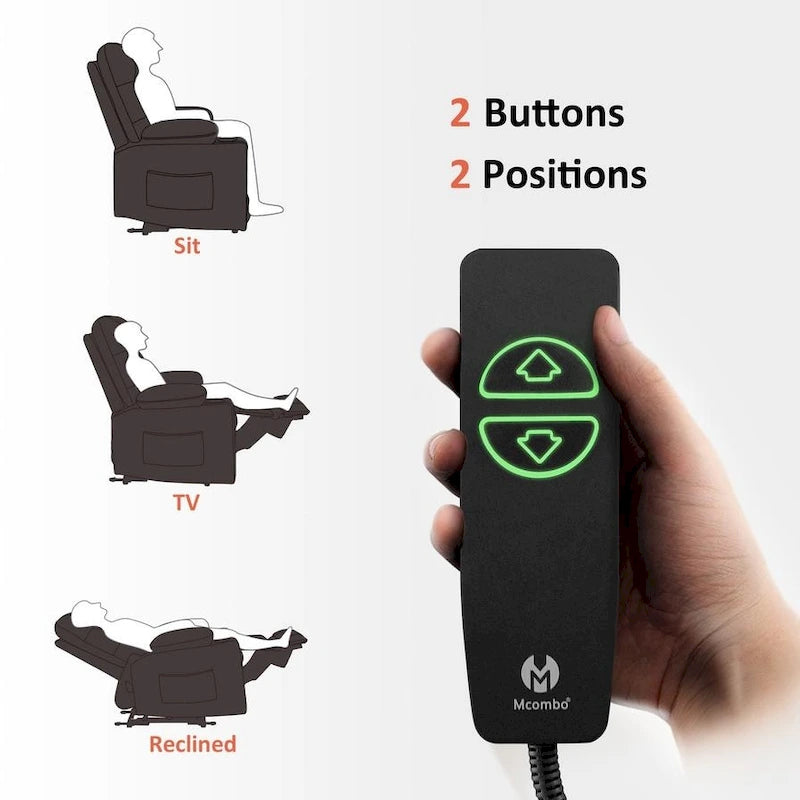 Fauteuil inclinable électrique avec fonctions chauffage et massage, en similicuir, 1 place