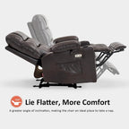 Fauteuil inclinable électrique avec fonctions chauffage et massage, en similicuir, 1 place