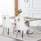 Chaise de salle à manger en velours bleu/ambre/beige/kaki clair, capitonnée, lot de 2