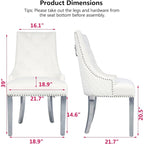 Chaise de salle à manger en velours bleu/ambre/beige/kaki clair, capitonnée, lot de 2