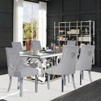 Chaise de salle à manger en velours bleu/ambre/beige/kaki clair, capitonnée, lot de 2