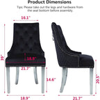 Chaise de salle à manger en velours bleu/ambre/beige/kaki clair, capitonnée, lot de 2