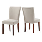Chaises de salle à manger Parson rembourrées beige/anthracite/gris, lot de 2