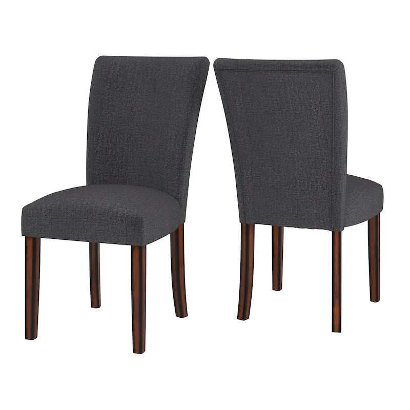 Chaises de salle à manger Parson rembourrées beige/anthracite/gris, lot de 2
