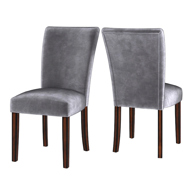 Chaises de salle à manger Parson rembourrées beige/anthracite/gris, lot de 2
