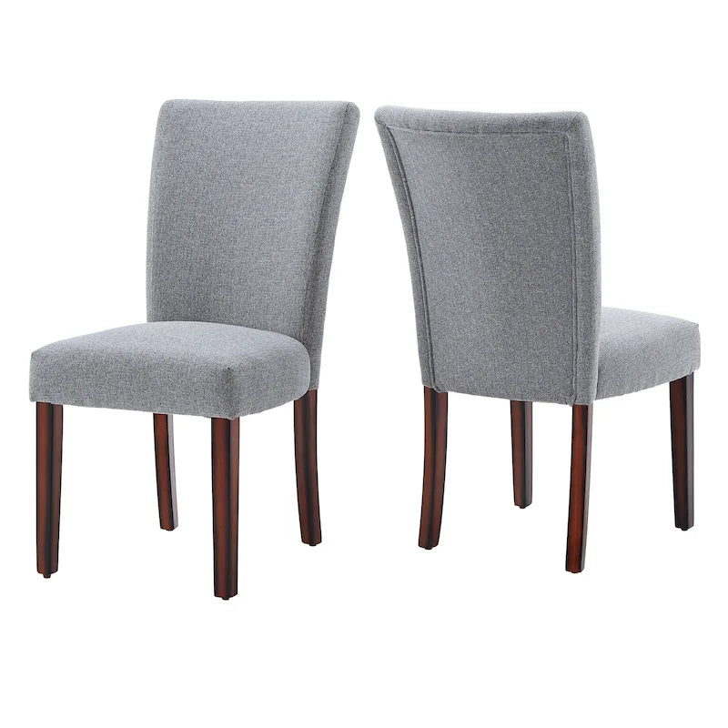 Chaises de salle à manger Parson rembourrées beige/anthracite/gris, lot de 2