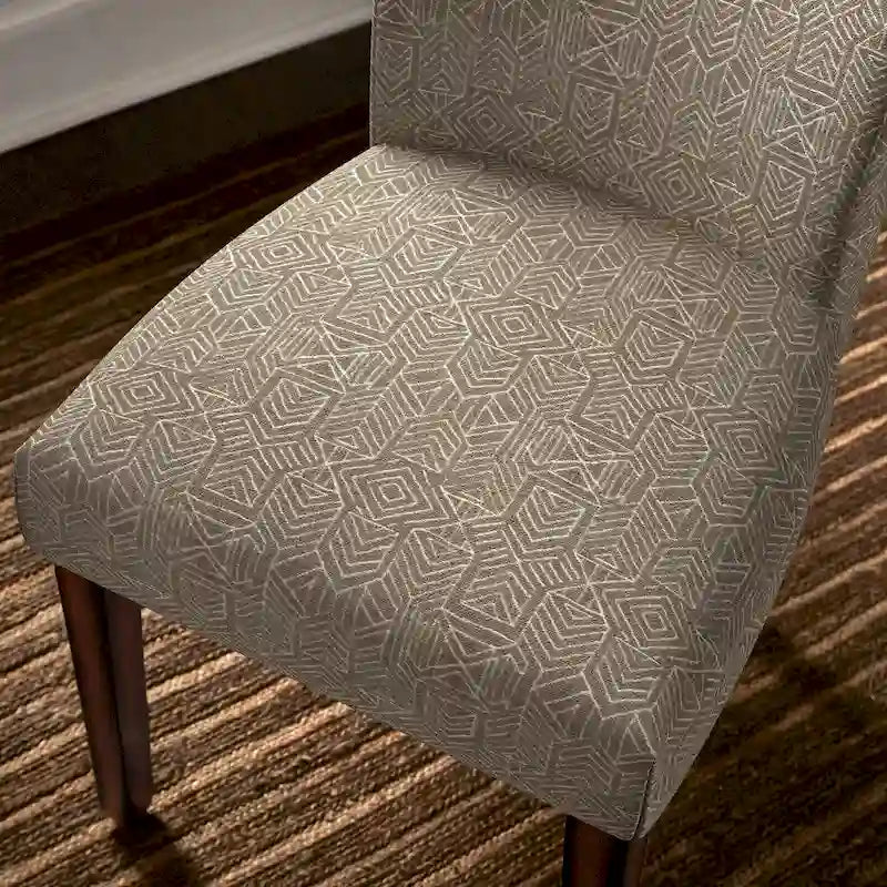 Chaises de salle à manger Parson rembourrées beige/anthracite/gris, lot de 2