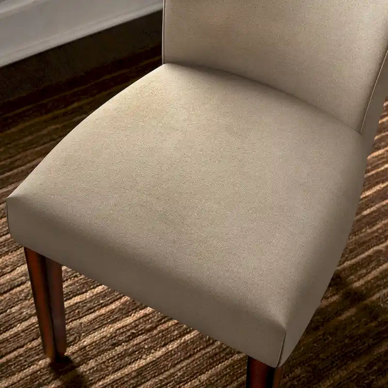 Chaises de salle à manger Parson rembourrées beige/anthracite/gris, lot de 2