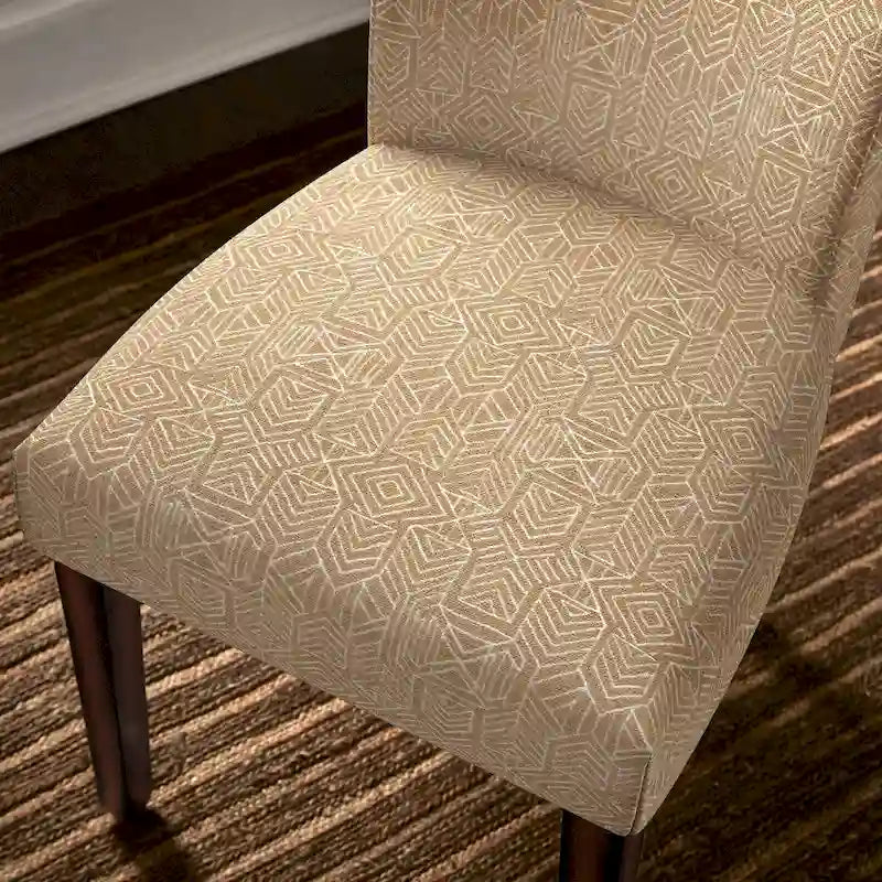 Chaises de salle à manger Parson rembourrées beige/anthracite/gris, lot de 2