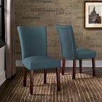Chaises de salle à manger Parson rembourrées beige/anthracite/gris, lot de 2