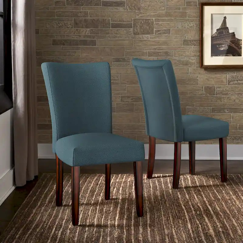 Chaises de salle à manger Parson rembourrées beige/anthracite/gris, lot de 2