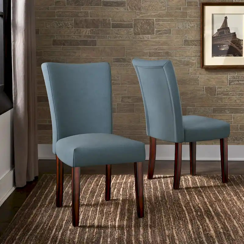 Chaises de salle à manger Parson rembourrées beige/anthracite/gris, lot de 2